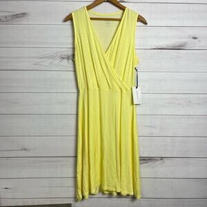 41 Hawthorn Women Elisse‎ Petite Polka Dot Print Mini Dress, Yellow/White NWT M